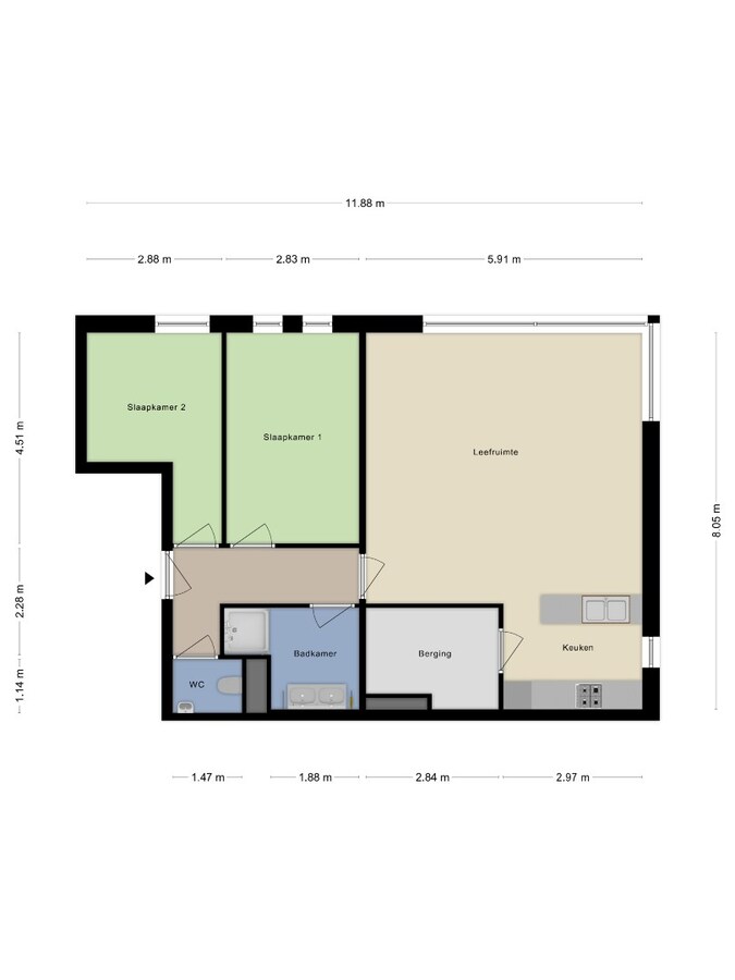 Instapklaar appartement met groot terras en ondergrondse parking in Willebroek 