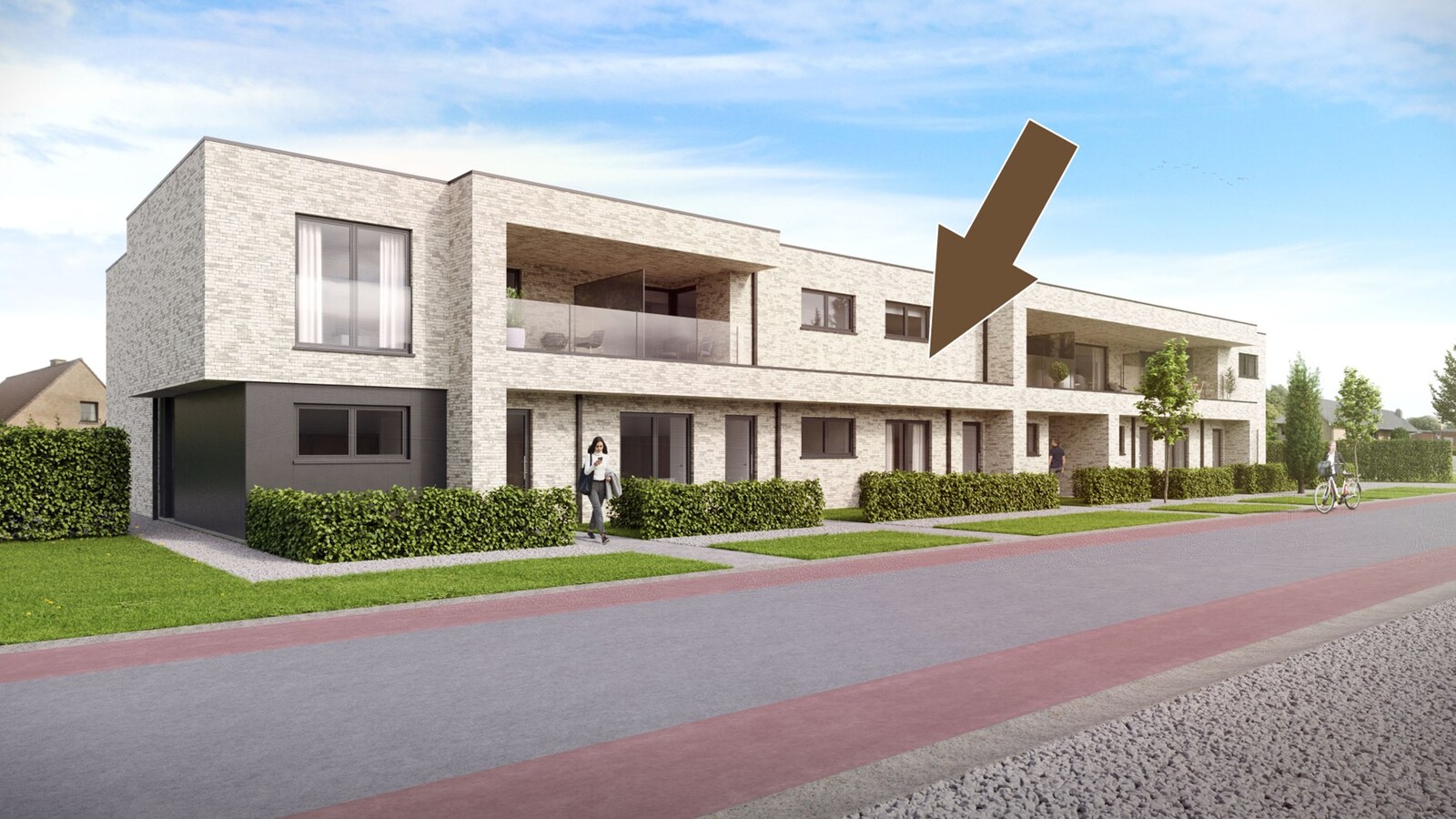 Nieuwbouw appartement met 1 slpk. en terras 