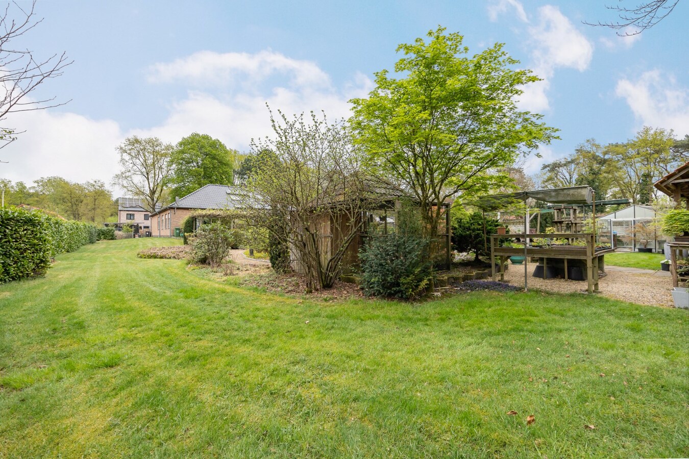 Rustig wonen in het groen –  gelijkvloerse woning op riant perceel van 2178 m² 