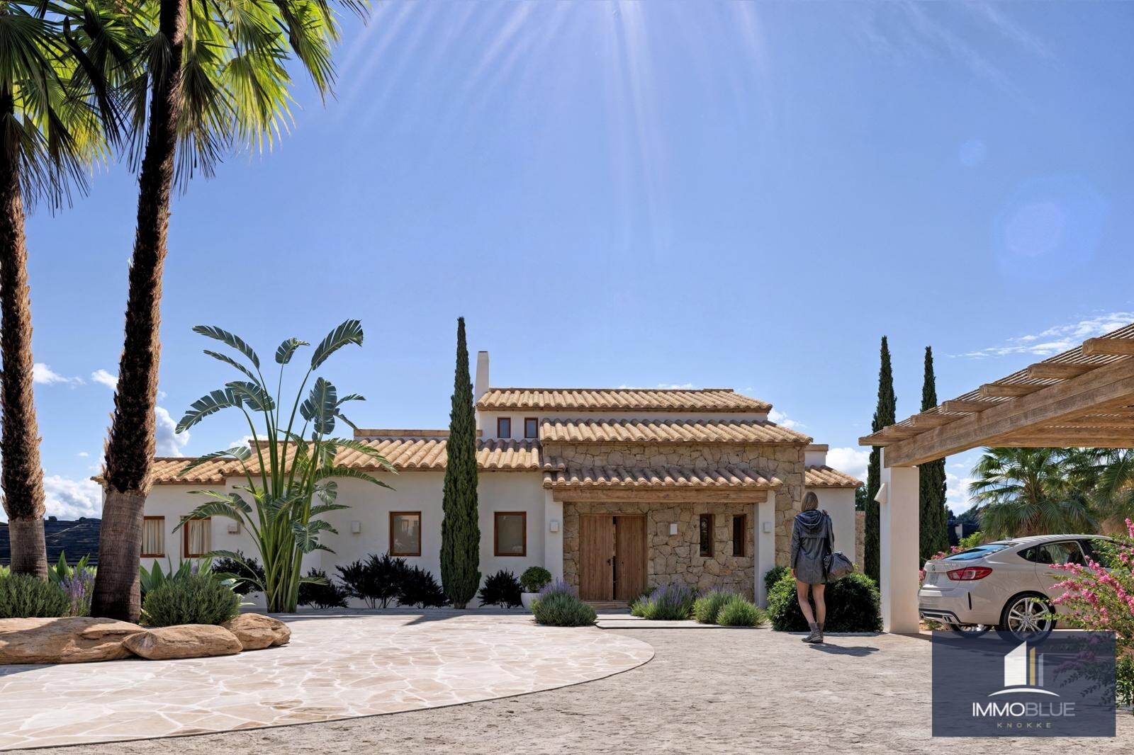 Villa Méditerranéenne avec Vue sur la Mer et les Montagnes 