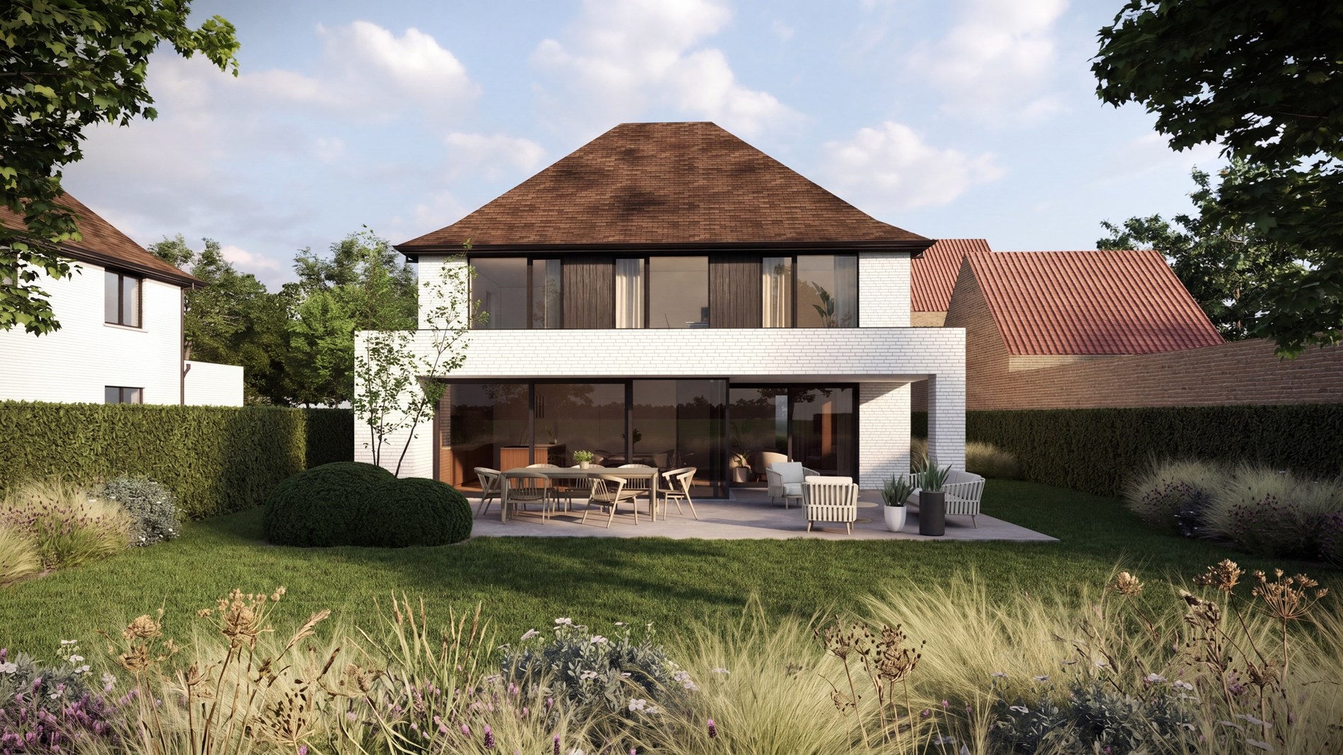 Exclusieve nieuwbouwvilla met 5 slaapkamers en open zichten nabij Knokke 