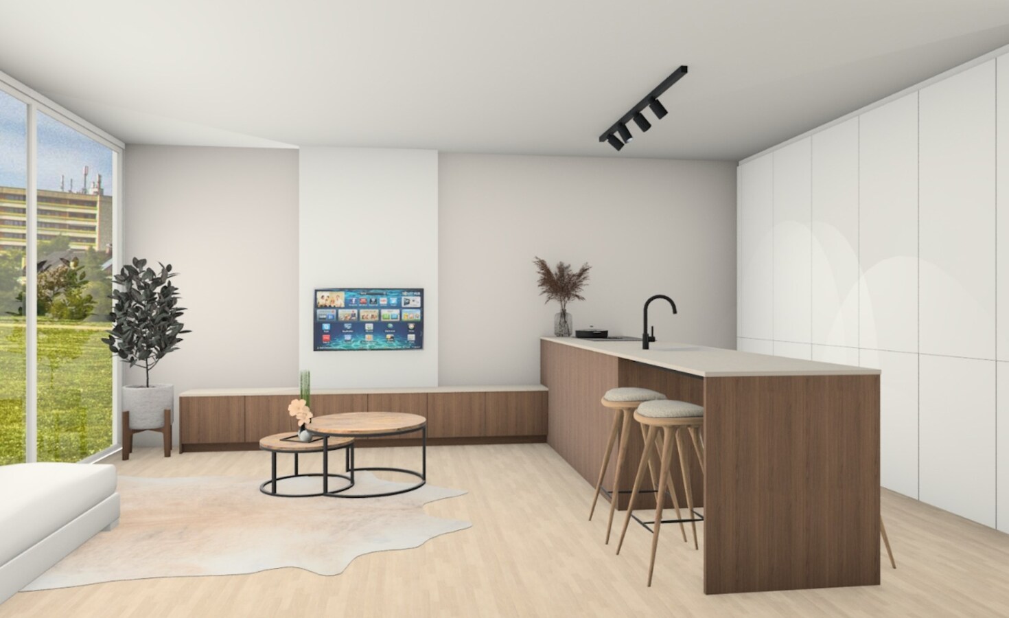 NIEUWBOUW GELIJKVLOERSAPPARTEMENT MET 1 SLAAPKAMER ONDER AANKOOP VAN 6% BTW IN HET CENTRUM VAN KERMT 