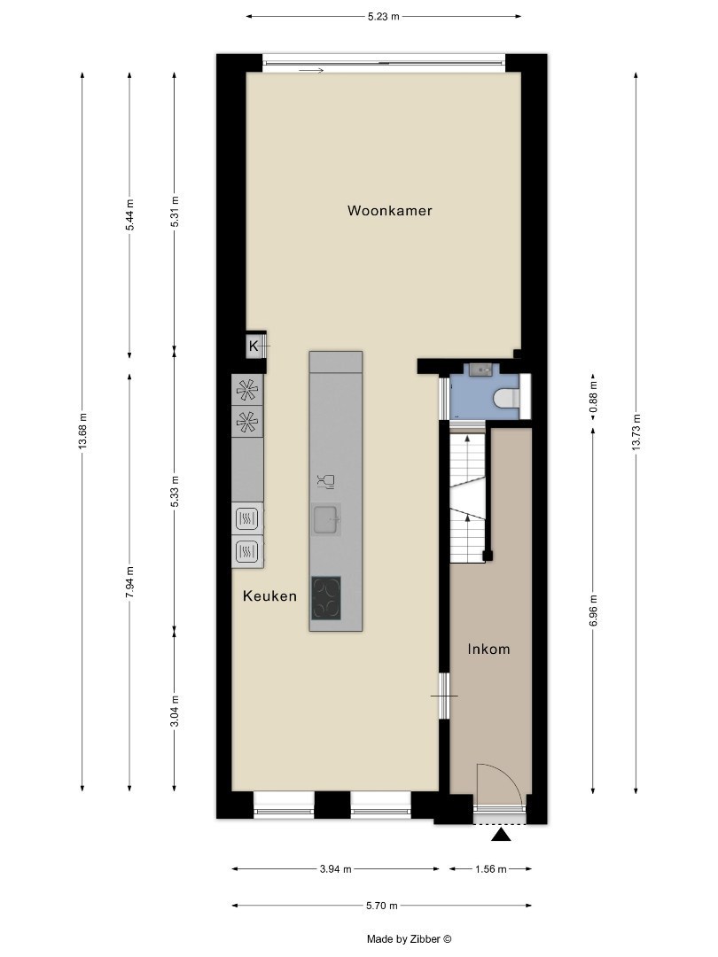 Prachtig herenhuis met 4 slaapkamers, 2 badkamers in Leuven centrum - EPC 77Kwh/m² 