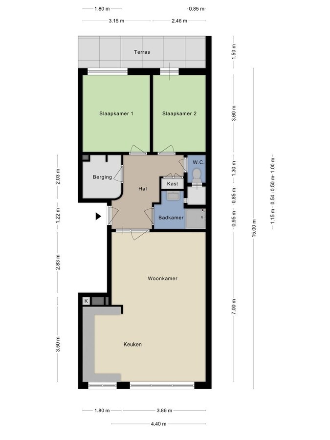 Volledig gerenoveerd appartement met garage te Duffel 