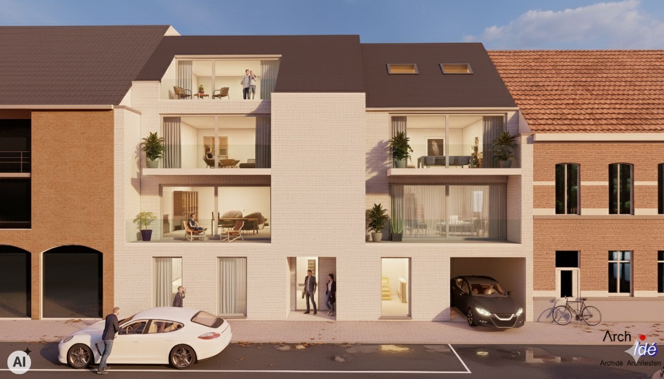 Nieuwbouwappartementen in Centrum Olsene 