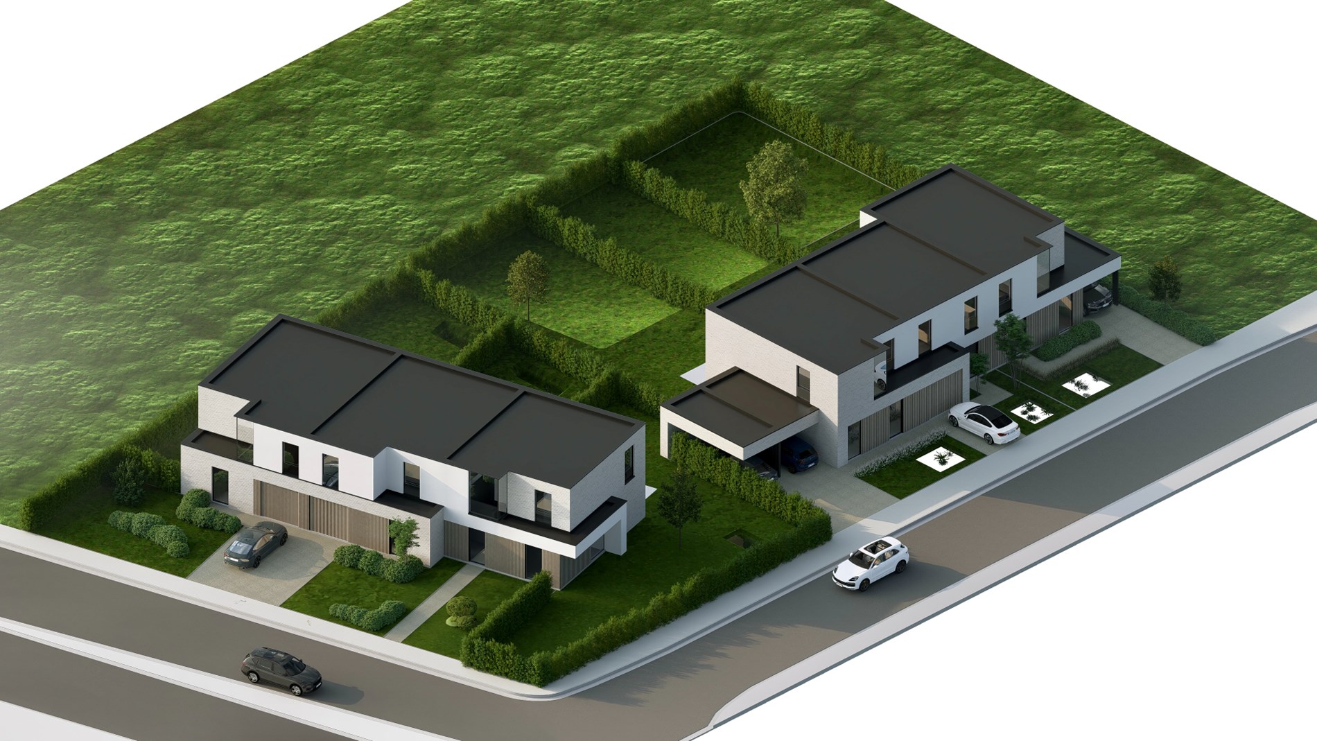 Halfopen nieuwbouwwoning met carport en tuin op 371m² 