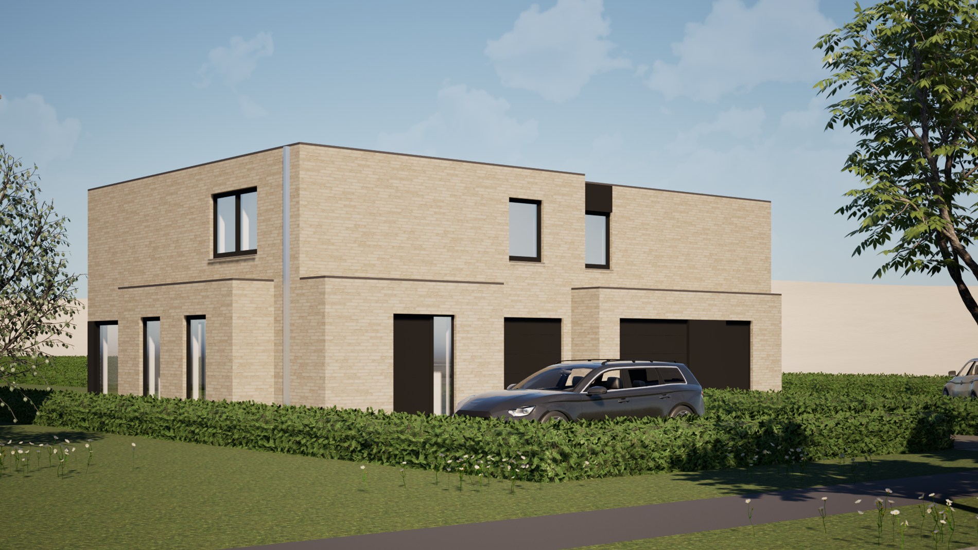 Ruime halfopen bebouwing op 973 m² met landelijke verzichten te Torhout 