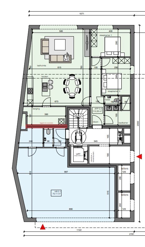 Gelijkvloers appartement met 2 slaapkamers op toplocatie in Waregem! 