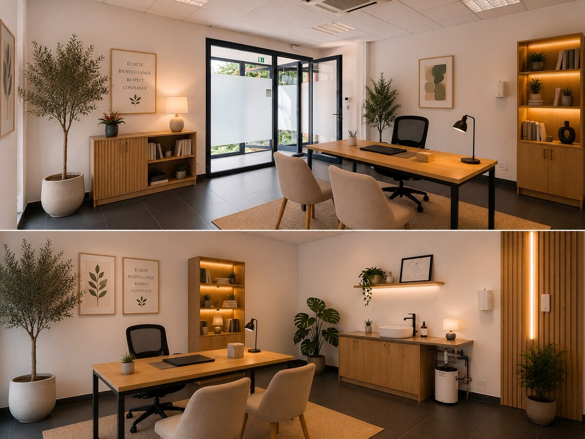 À Dottignies : surface commerciale modulable de ±116 m² avec jardin et excellente visibilité ! 