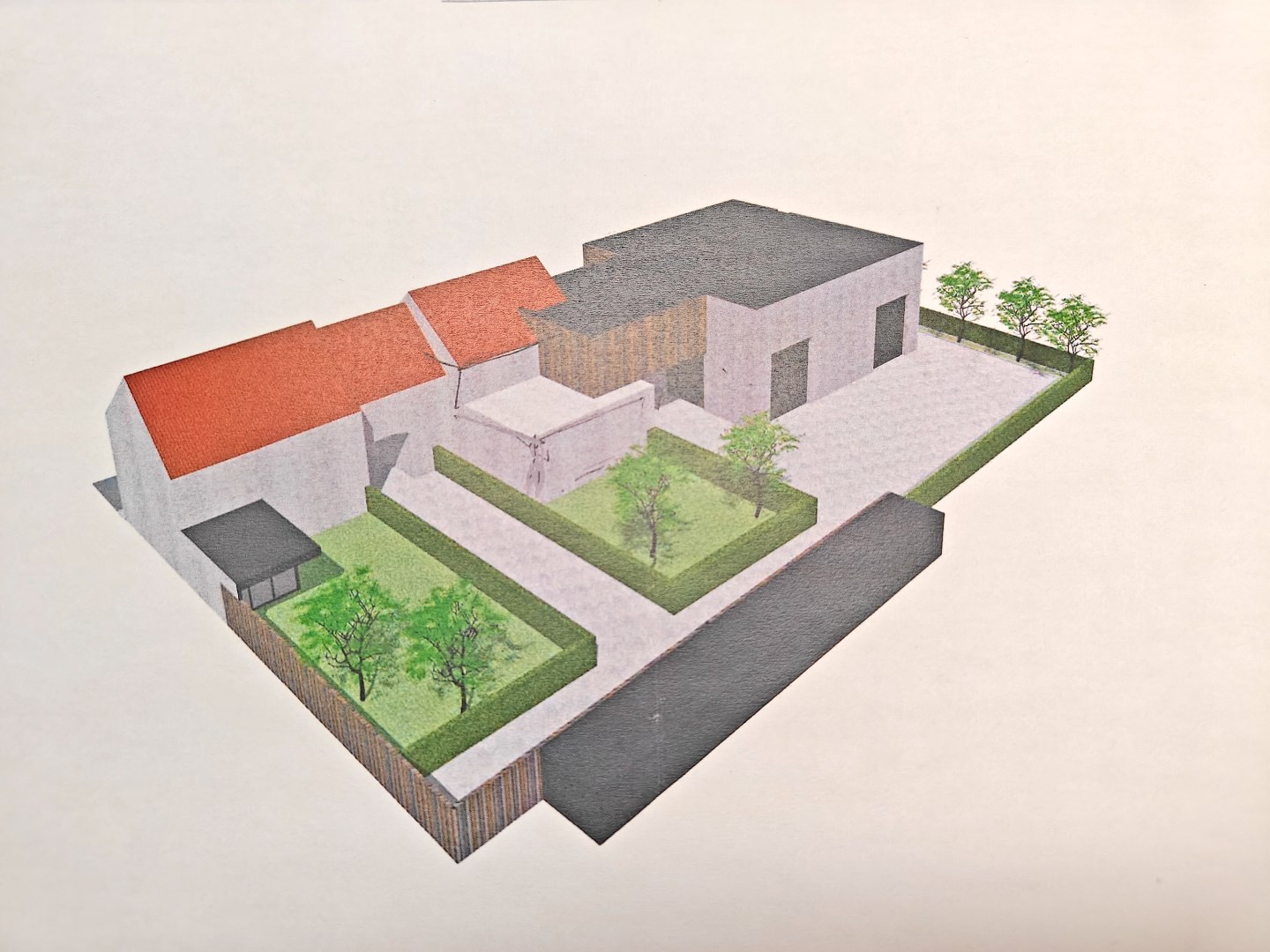 Bouwgrond met 2 renovatiewoningen te koop op 913m² 