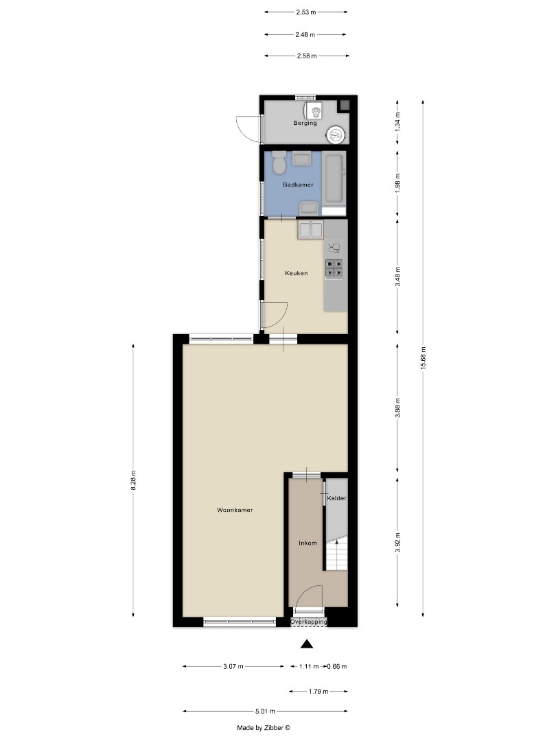 Woning met 4 slaapkamers, tuin en garage in Kessel-Lo! – EPC 829 kWh/m² - bewoonbare opp. 114 m² 