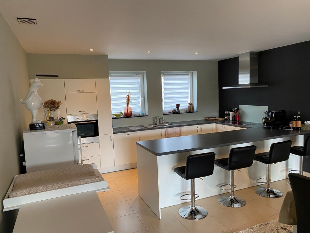 Ruim appartement met 2 terrassen. 