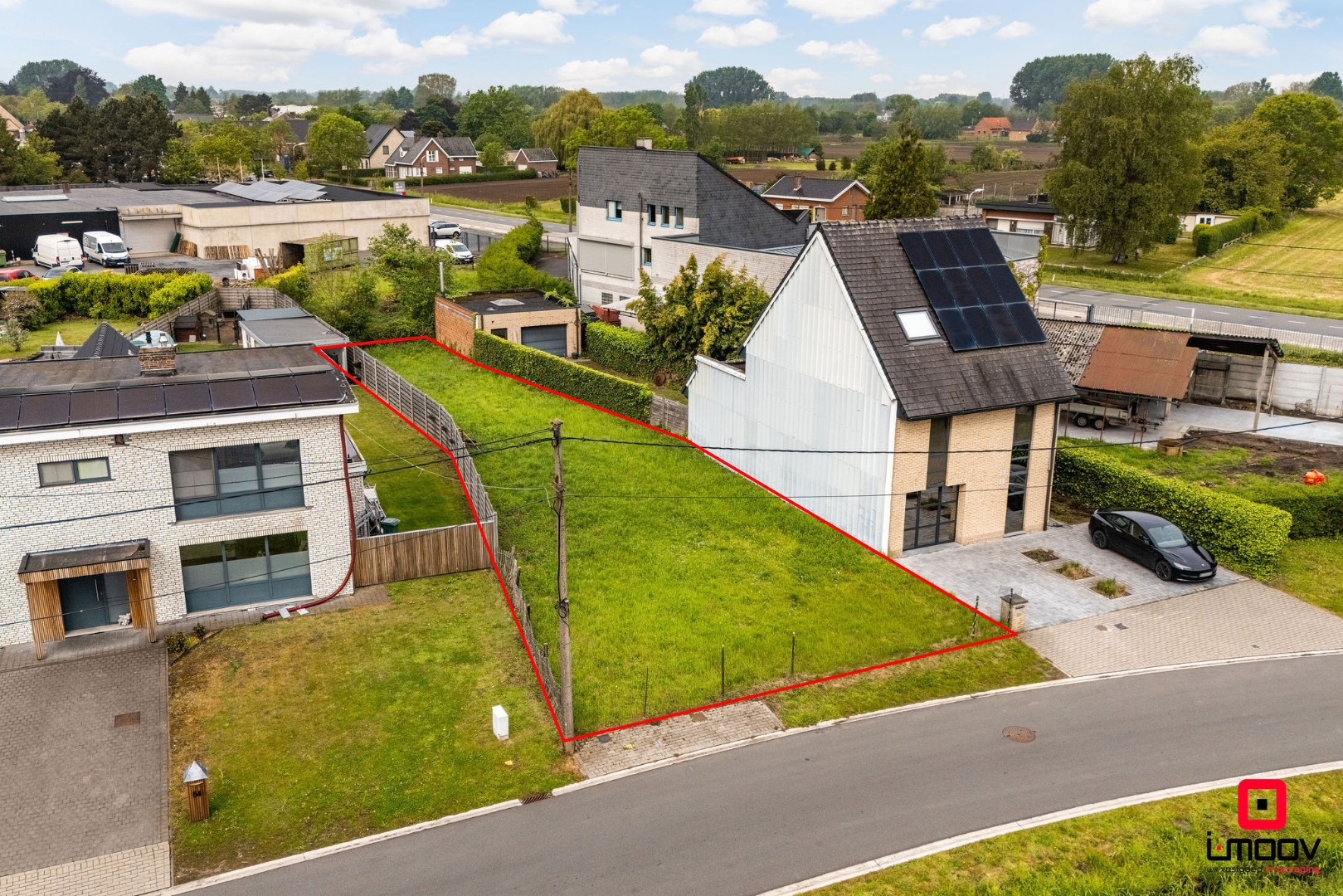 Bouwgrond 455 m² voor halfopen bebouwing op rustige ligging in Laarne 