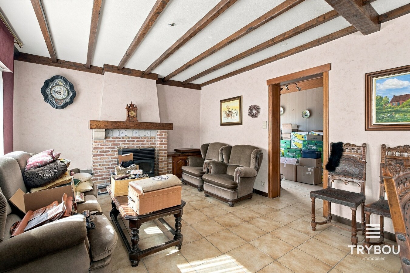 Landelijk gelegen woning met opslagplaats op 3687m² in Merkem! 