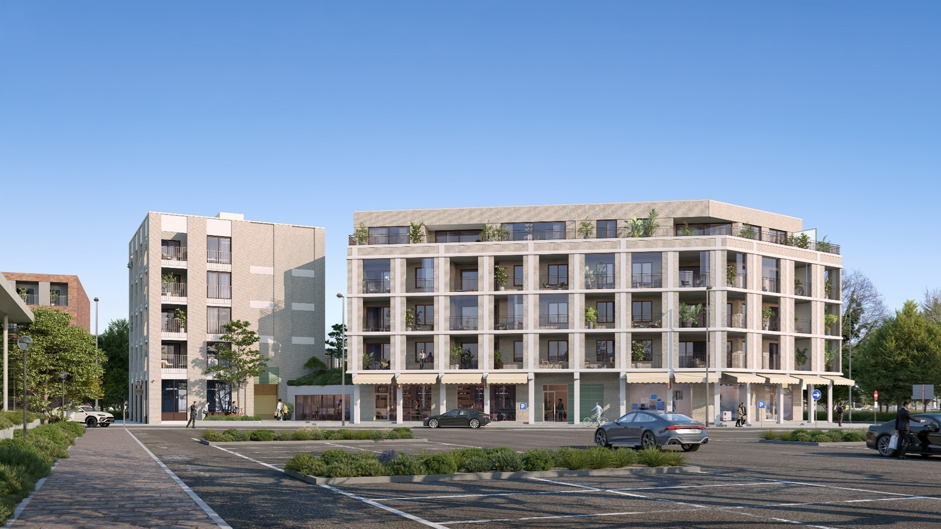 Nieuwbouw 1-slaapkamer appartement in Geel centrum 
