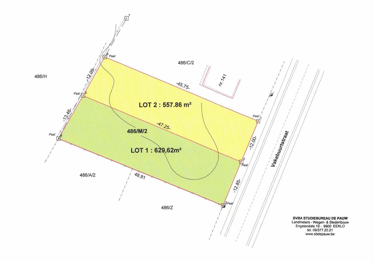 Westelijk georiënteerd lot bouwgrond 557m² 