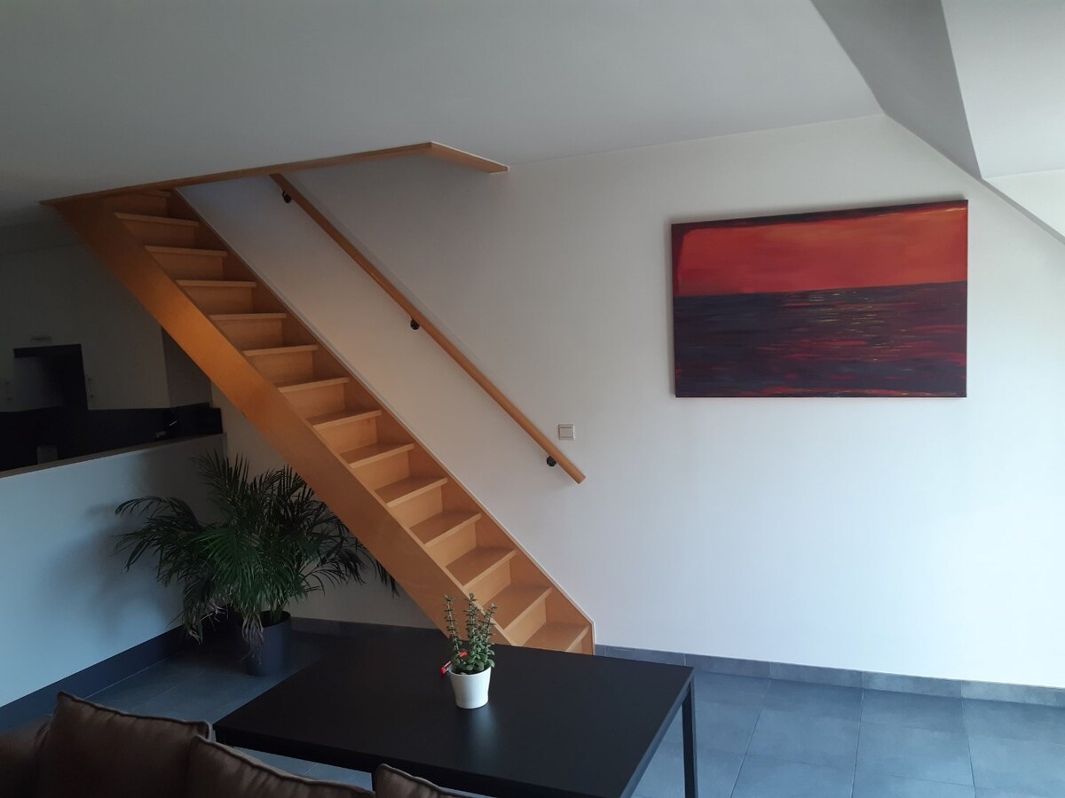 Ruim duplex 2-slp-appartement in centrum Gavere. 