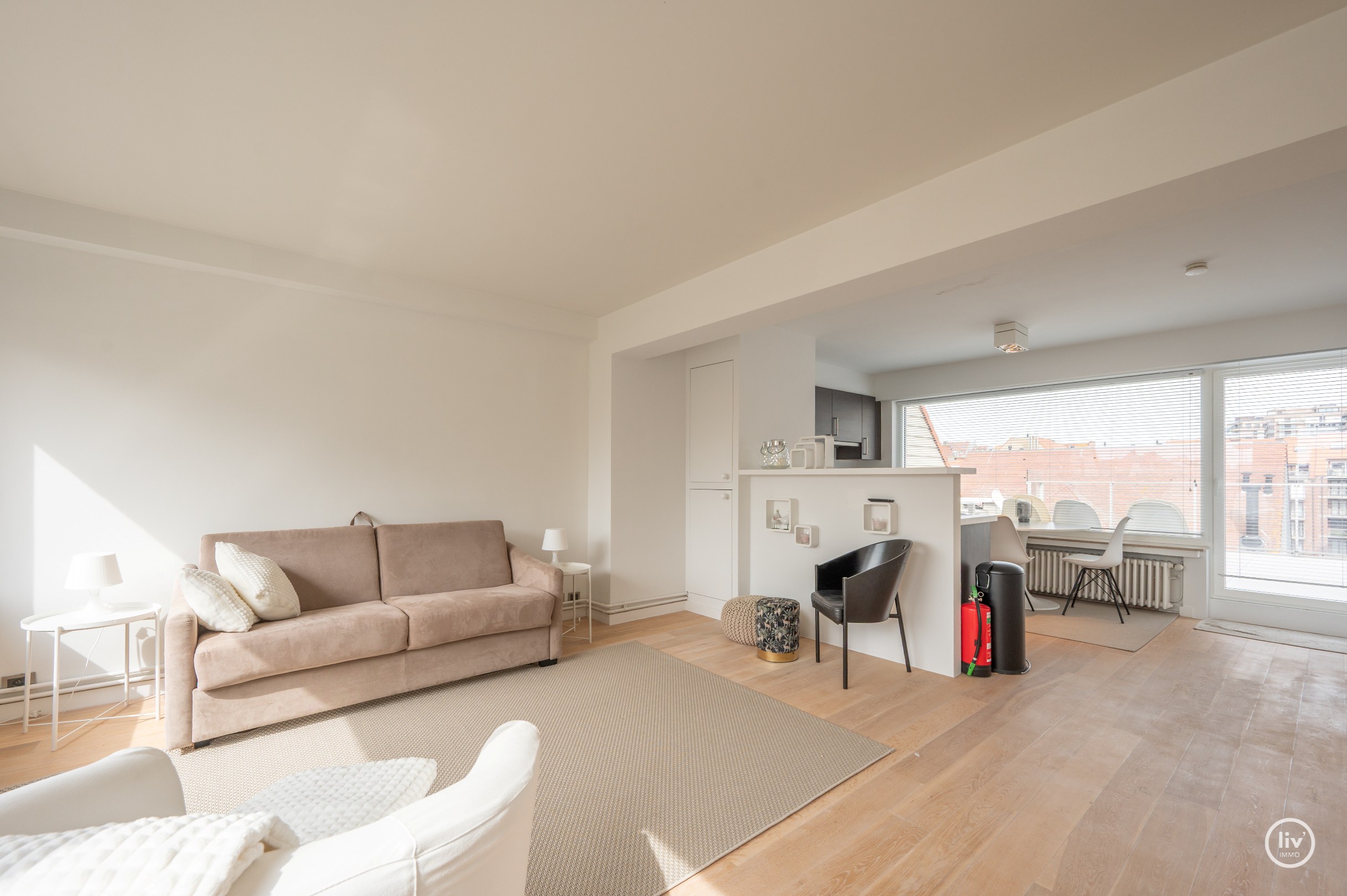 Volledig afgewerkt Hoekappartement + studio centraal gelegen in Knokke 