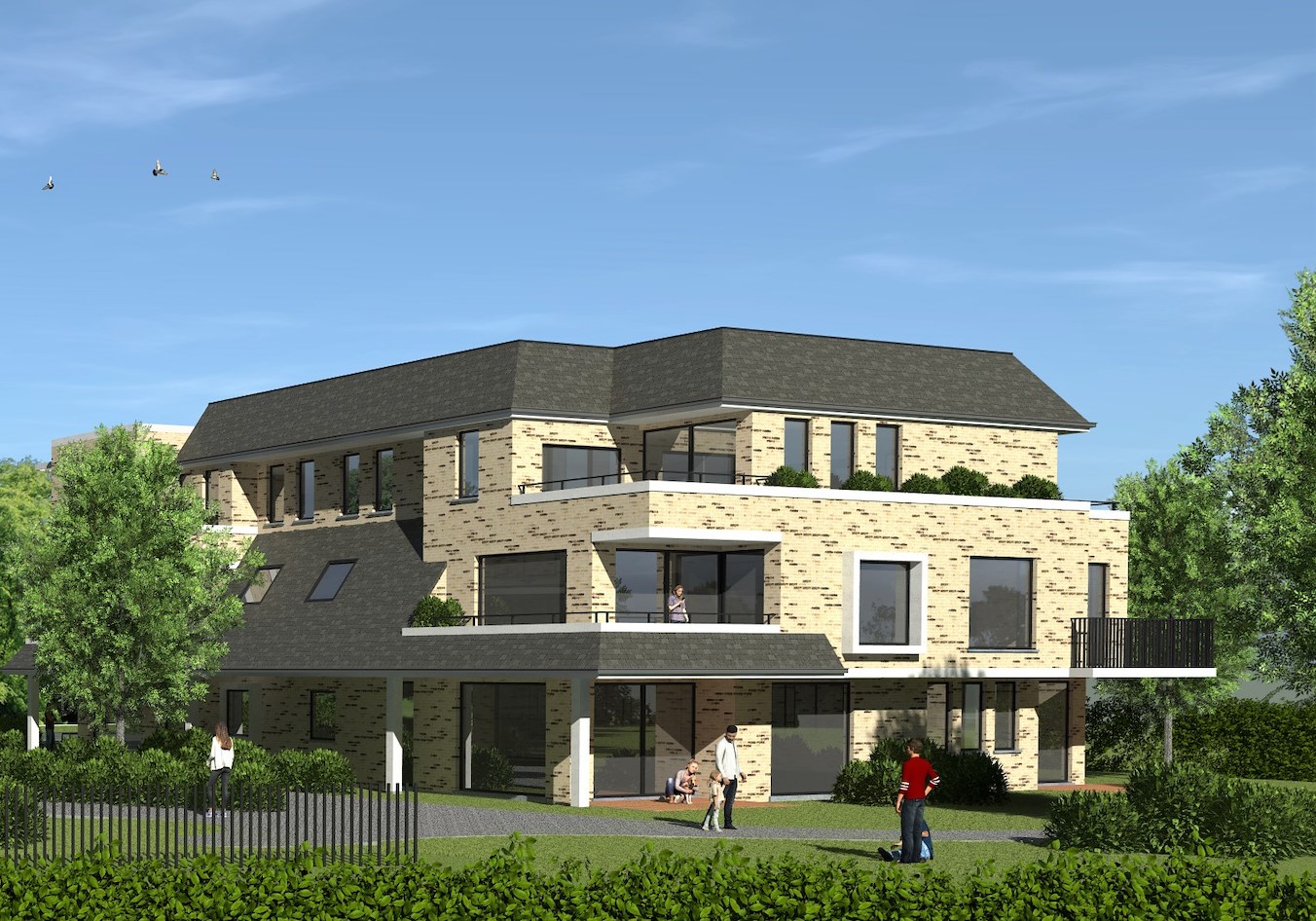 Nieuwbouwproject bestaande uit 22 appartementen in De Haan, Vosseslag 