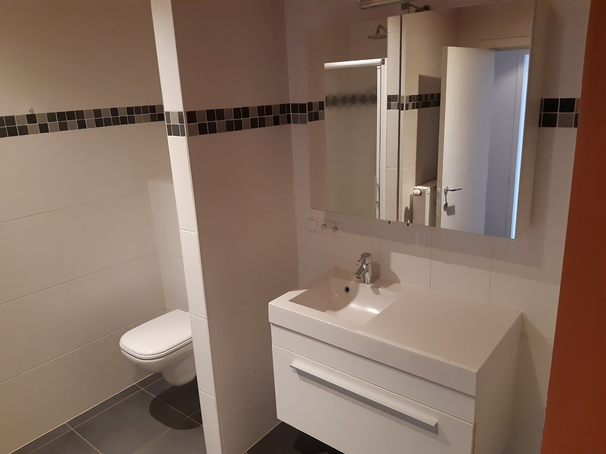 Ruim appartement met 2 terrassen. 