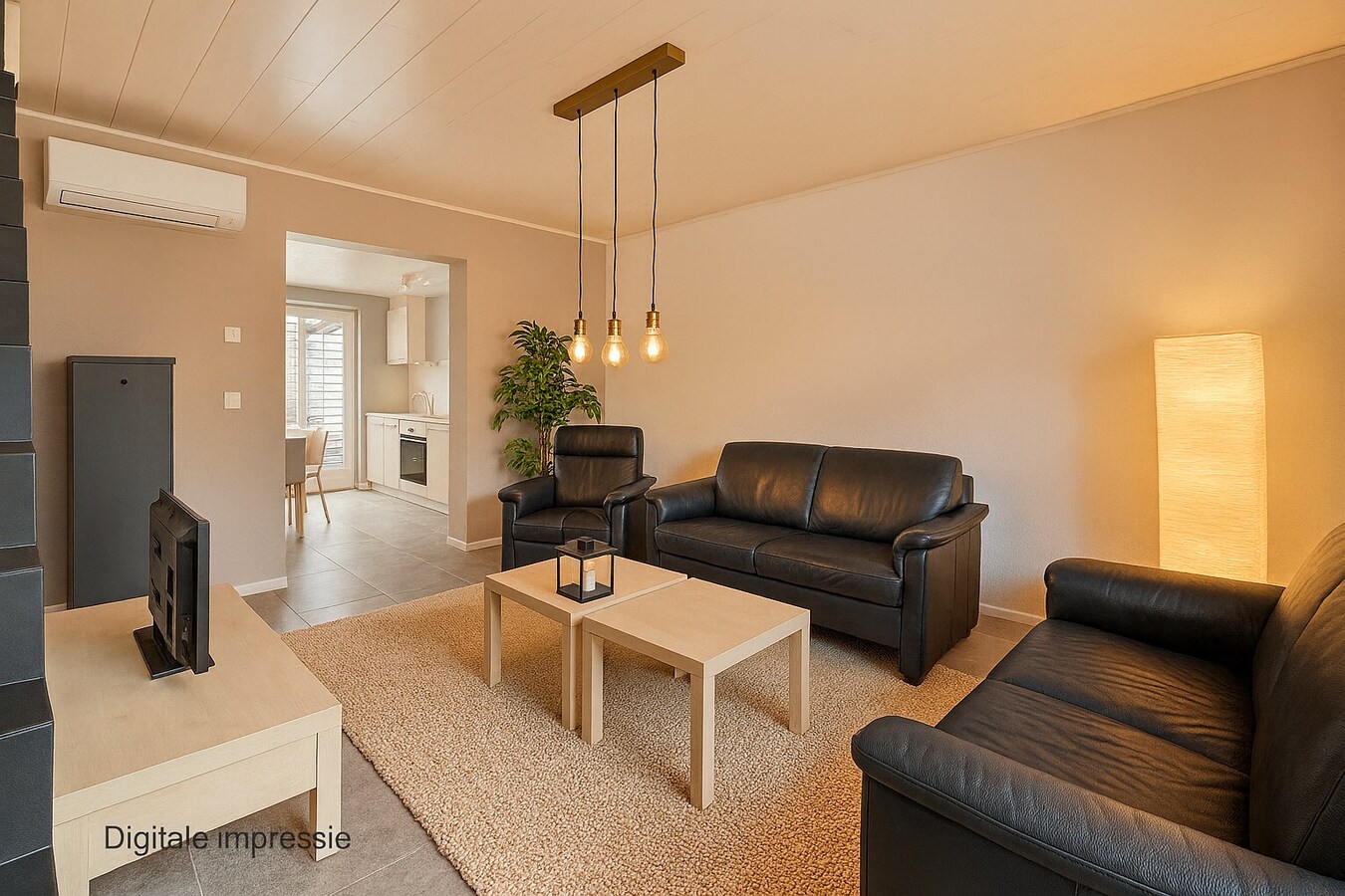 Energiezuinig 1-slaapkamerappartement met private toegang en knusse patio, centrum  Opglabbeek - interessante investeringsopportuniteit. 