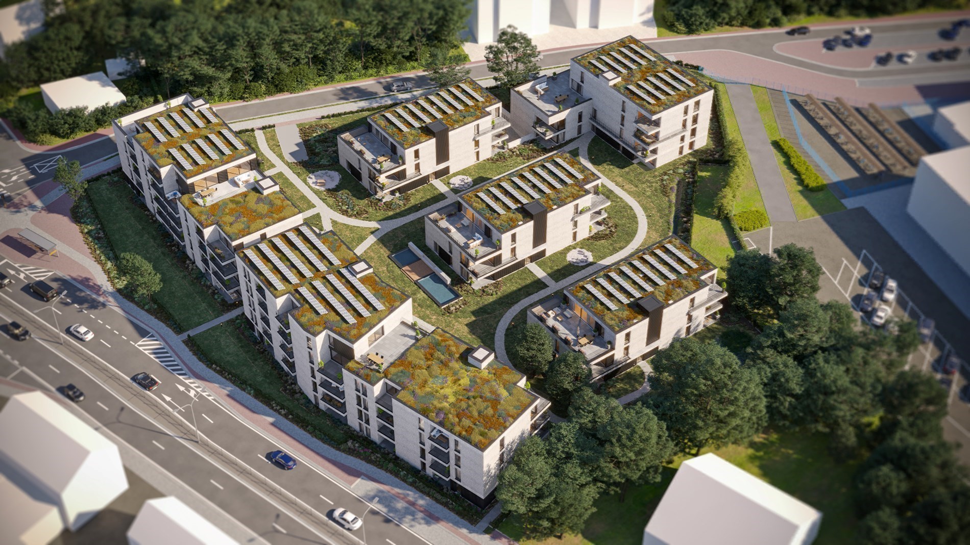 Appartement op de 1ste verdieping van 67,50m² met één slaapkamer 