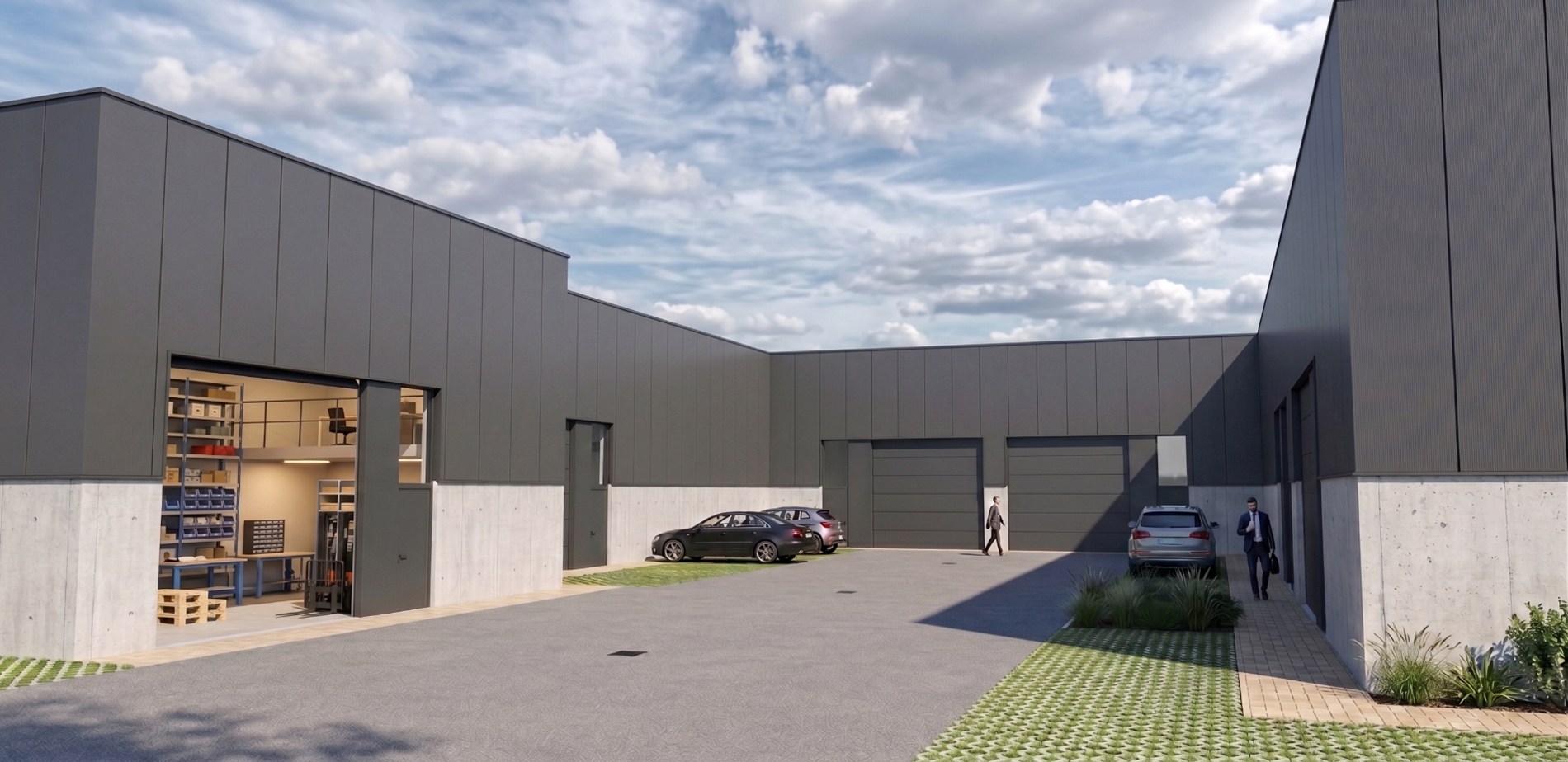 Nieuw te bouwen magazijnen te koop aan N14 in Zandhoven