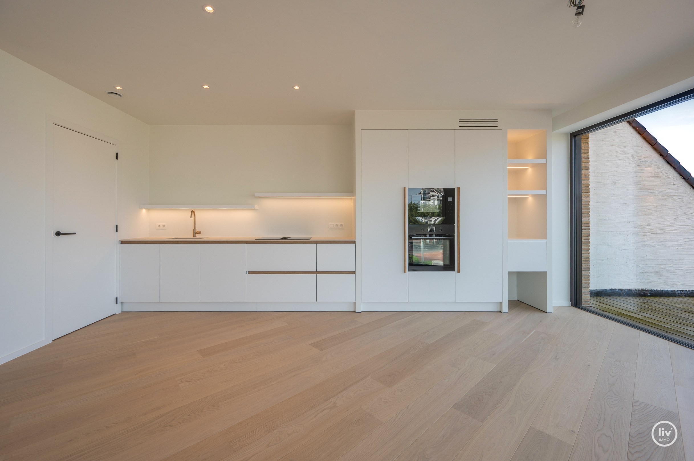 Nouvel appartement avec vue dégagée au centre de Knokke. 