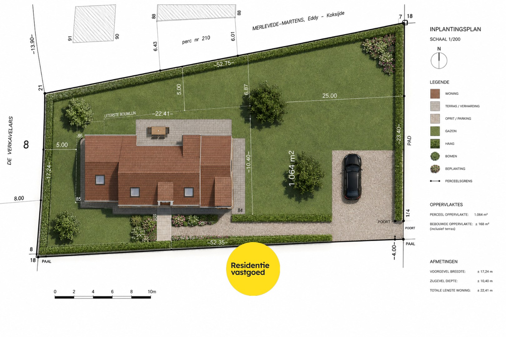Ruim perceel van 1064 m² in residentiële wijk bestemd voor open bebouwing te Oostduinkerke (Koksijde). 