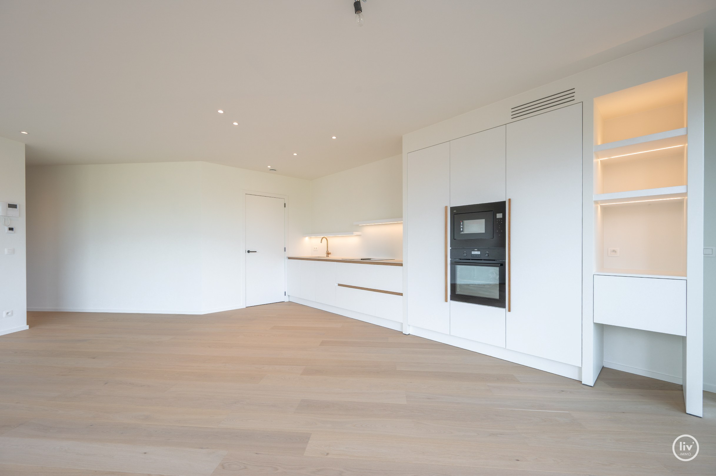 Nouvel appartement avec vue dégagée au centre de Knokke. 