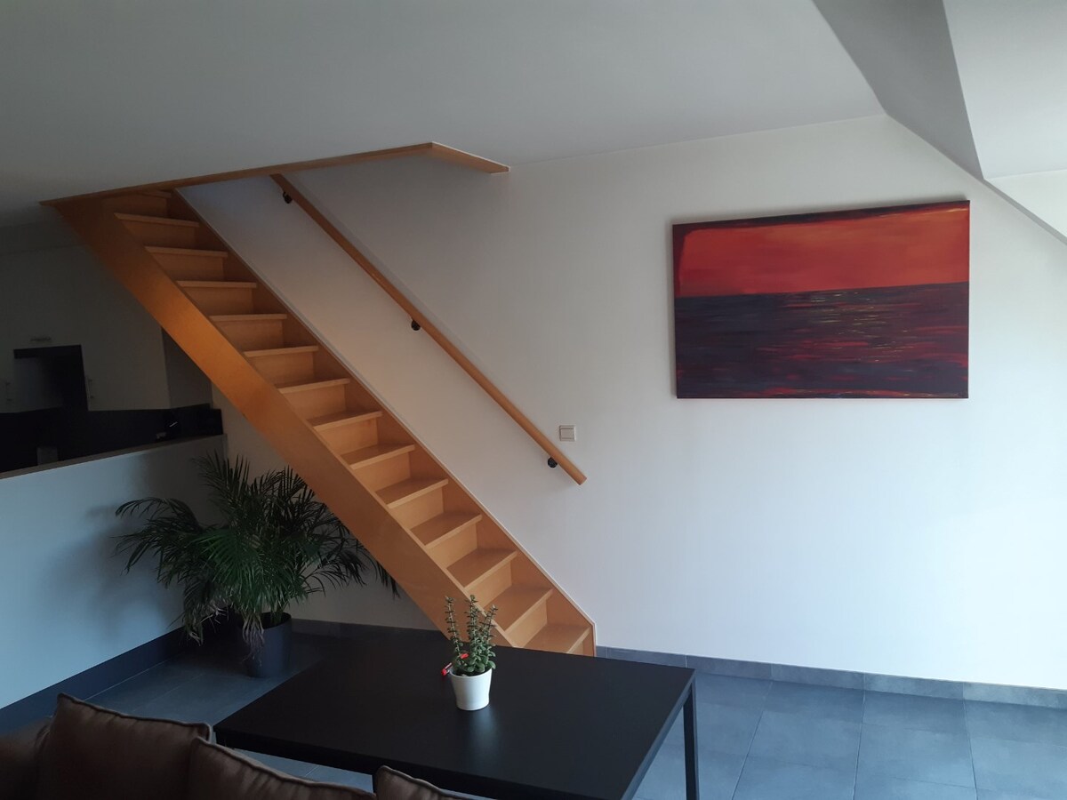 Ruim duplex 2-slp-appartement in centrum Gavere. 