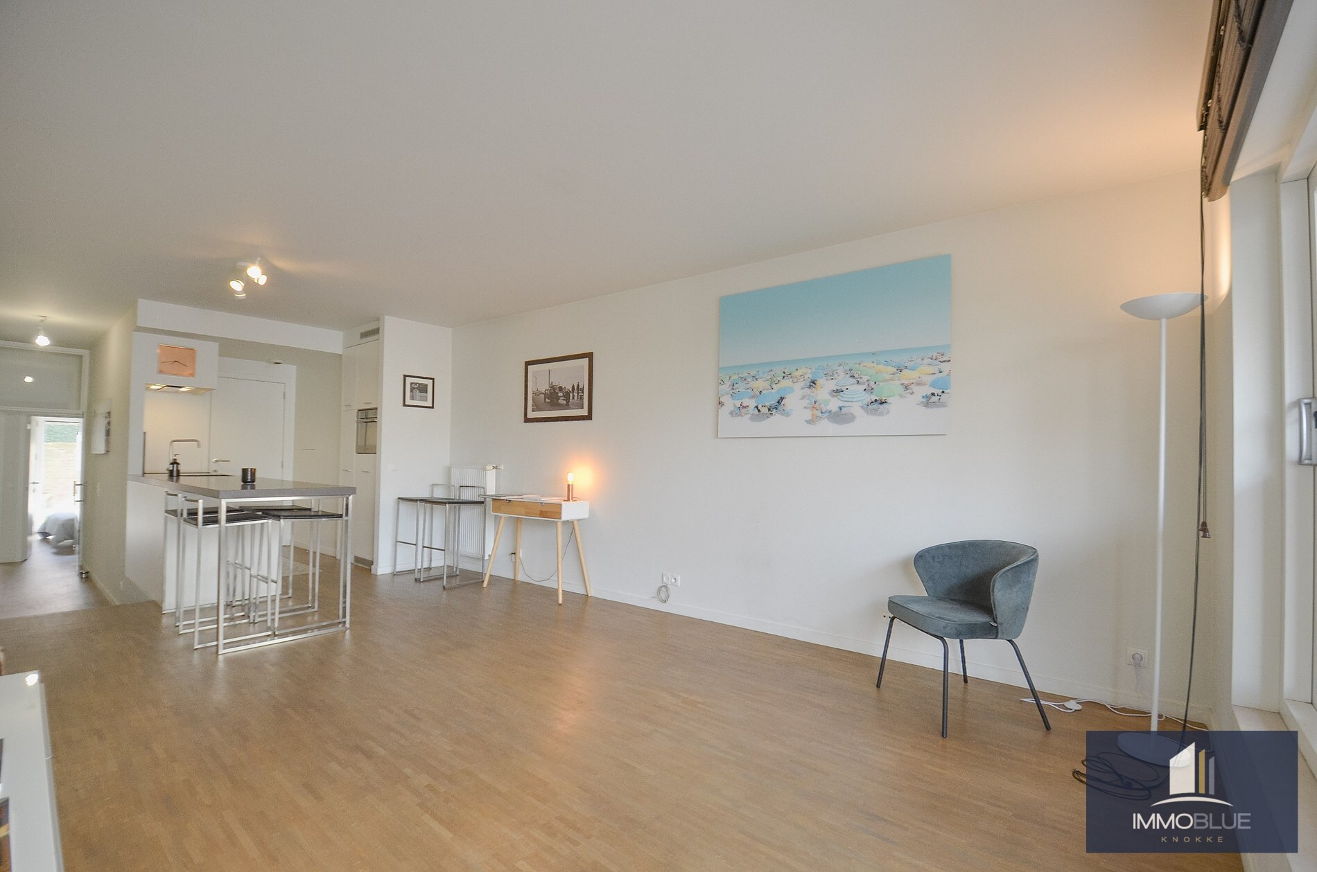 Appartement avec jardin situé au calme, à proximité de l’Avenue du Zoute. 