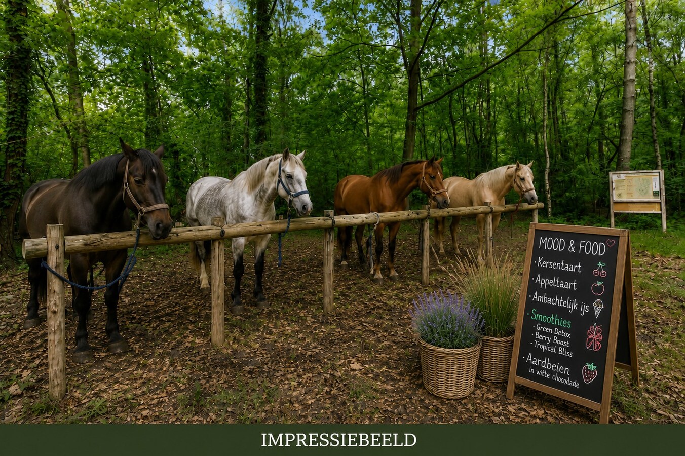 Authentiek horecapandje ideaal voor een healthy coffee-, lifestyle- en natuurconcept in het Dilserbos-Sparrendal. 