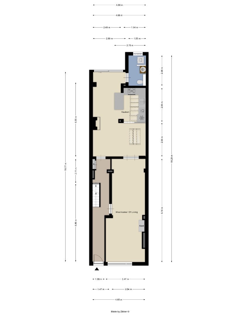 Ruime stadswoning met achteruitgang via Janseniusstraat met 4 slaapkamers, garage en tuin te Leuven- EPC 239kwh/m2 