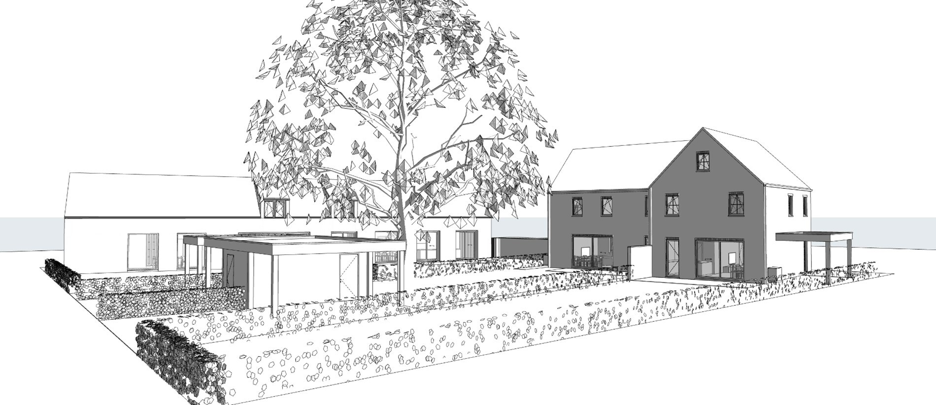 Exclusief project van een authentieke, volledig getransformeerde hoeve tot 2 nieuwbouw BEN-woningen! 