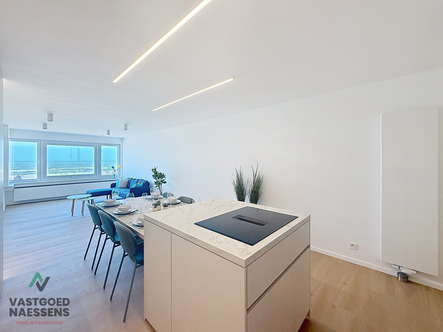 Magnifique appartement rénové de 3 chambres avec vue sur la mer. 