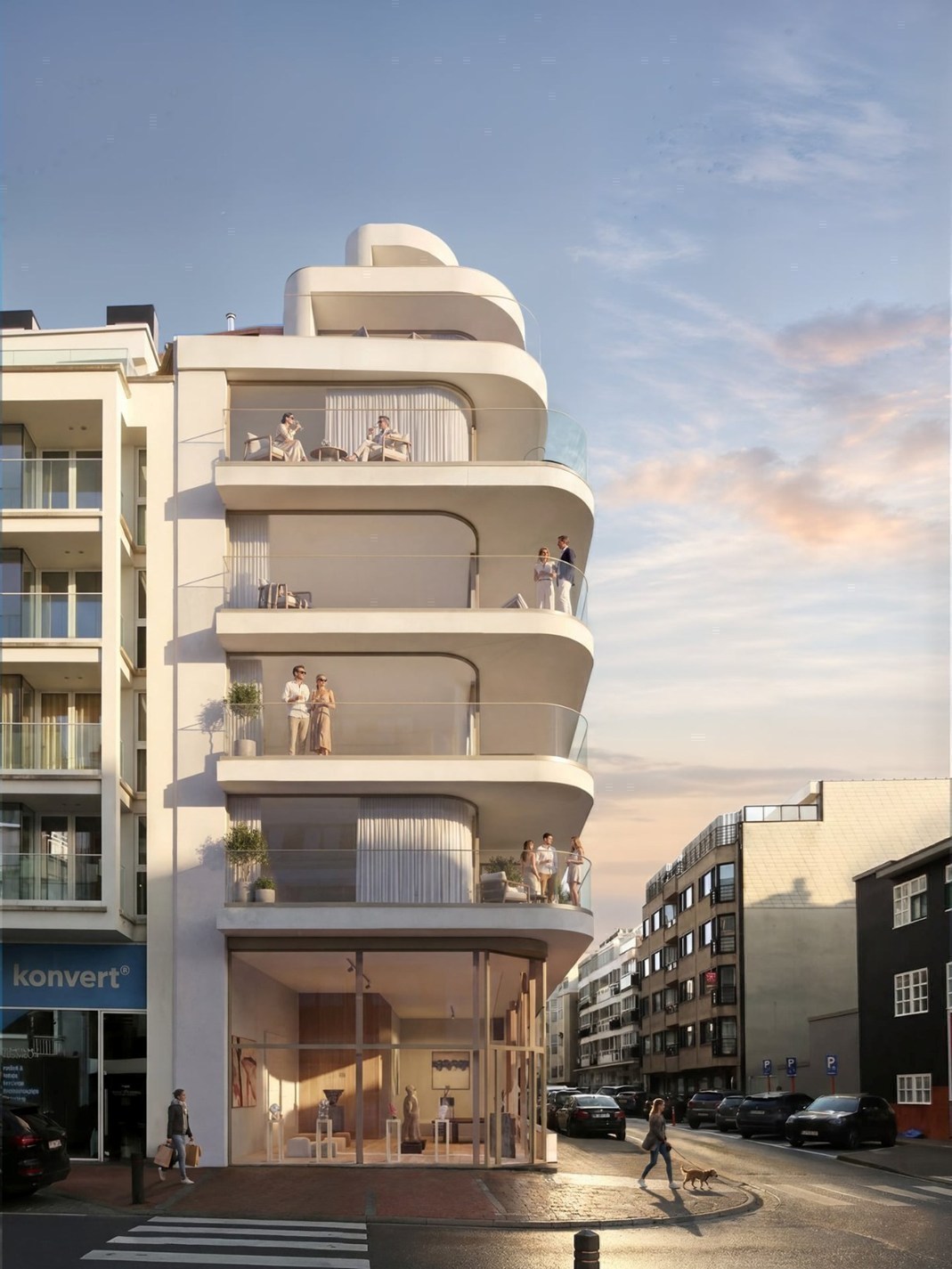 Ruim handelspand op een top ligging op de hoek van de Mosselmanstraat en de Dumortierlaan te Knokke. 