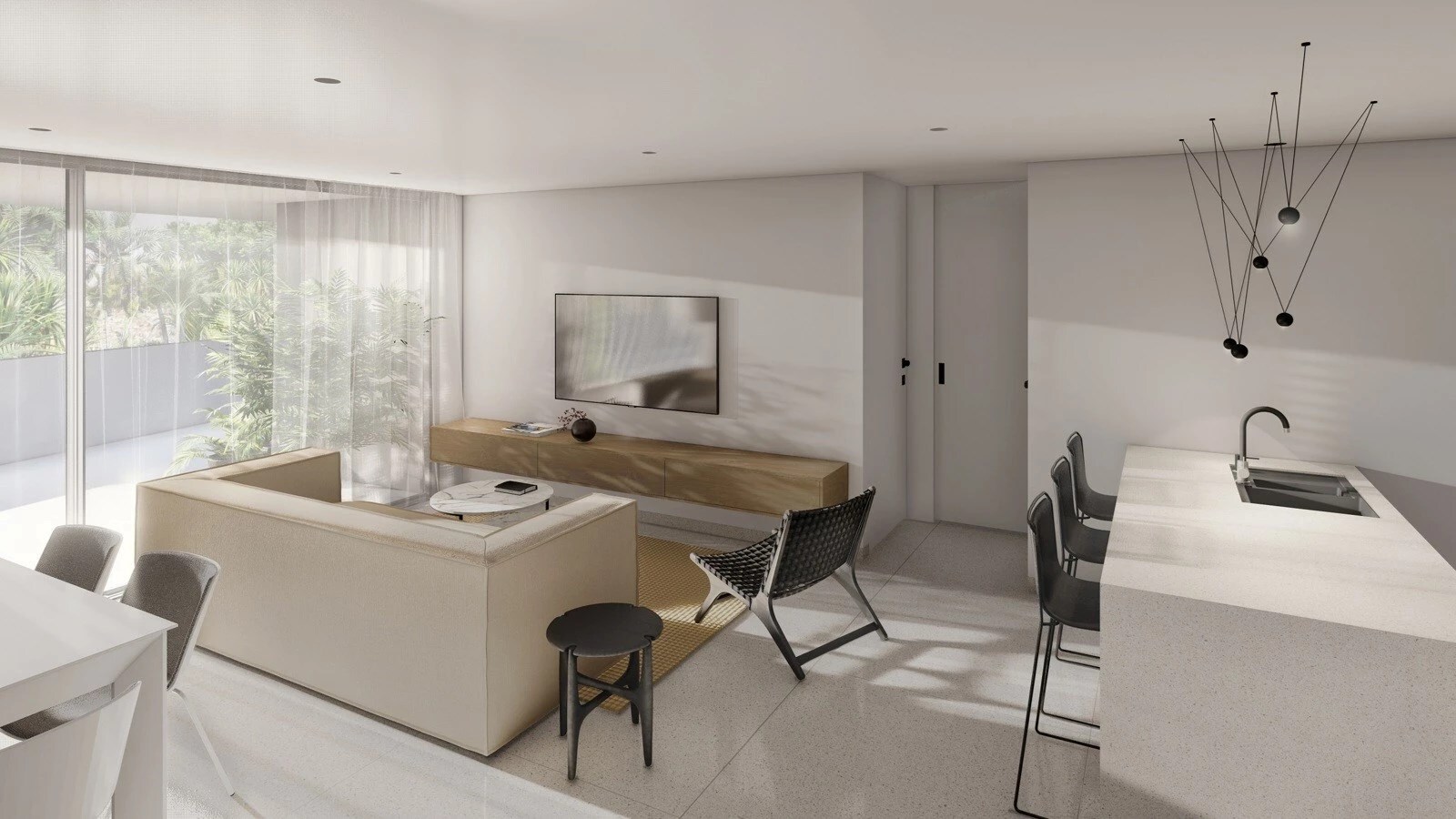 Designappartement in een privé residentie met luxe voorzieningen in El Raso 