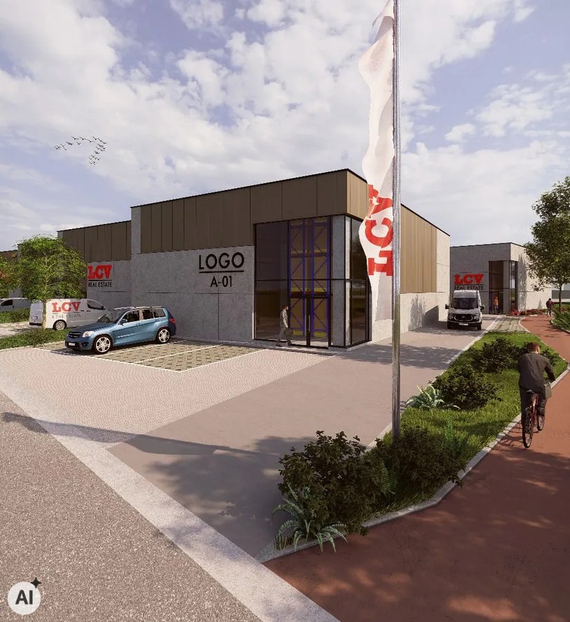 Nieuw bedrijvenpark "Stijn Streuvels" met KMO-units op topligging in Waregem 