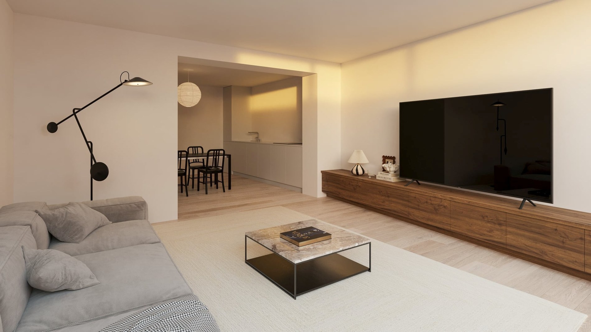 Volledig gerenoveerd en bemeubelde 1 slaapkamer-appartement met tuin in een kleinschalige residentie! 