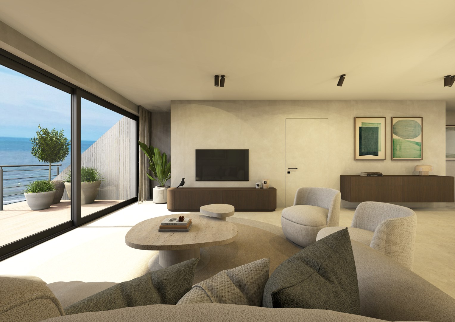 NIEUWBOUW 2/3 SLPK DUPLEX APP MET ZEEZICHT 