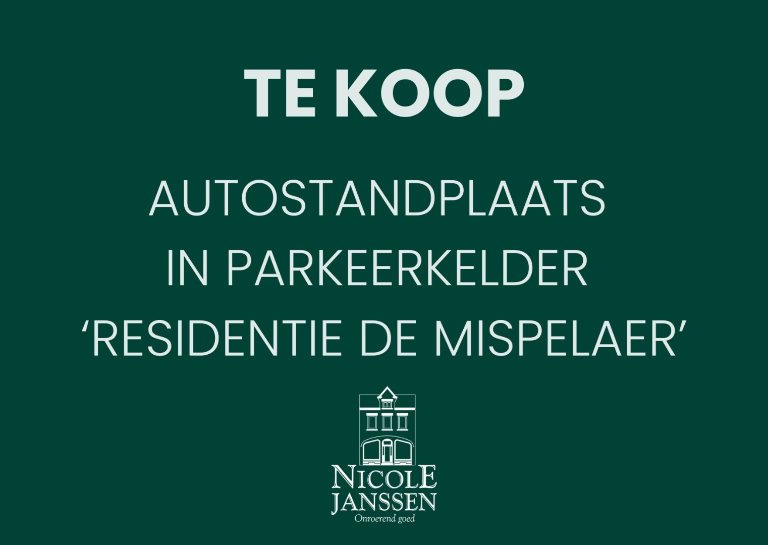 Autostandplaats in parkeerkelder 