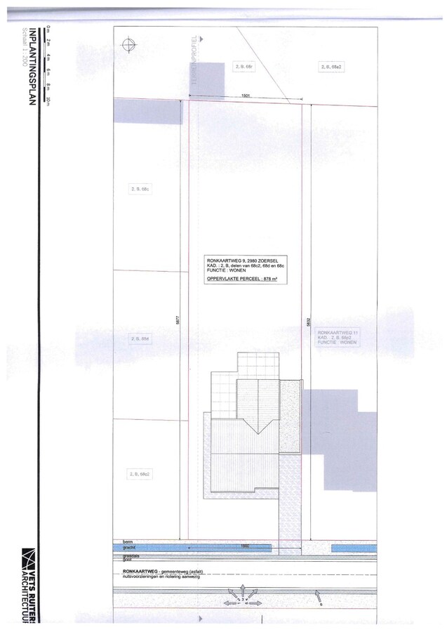 Bouwgrond 878 m² met west oriëntatie 