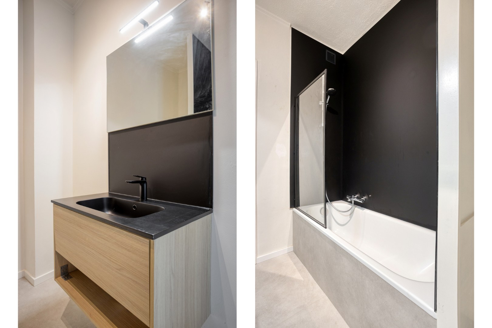 Badkamer met ligbad/douche