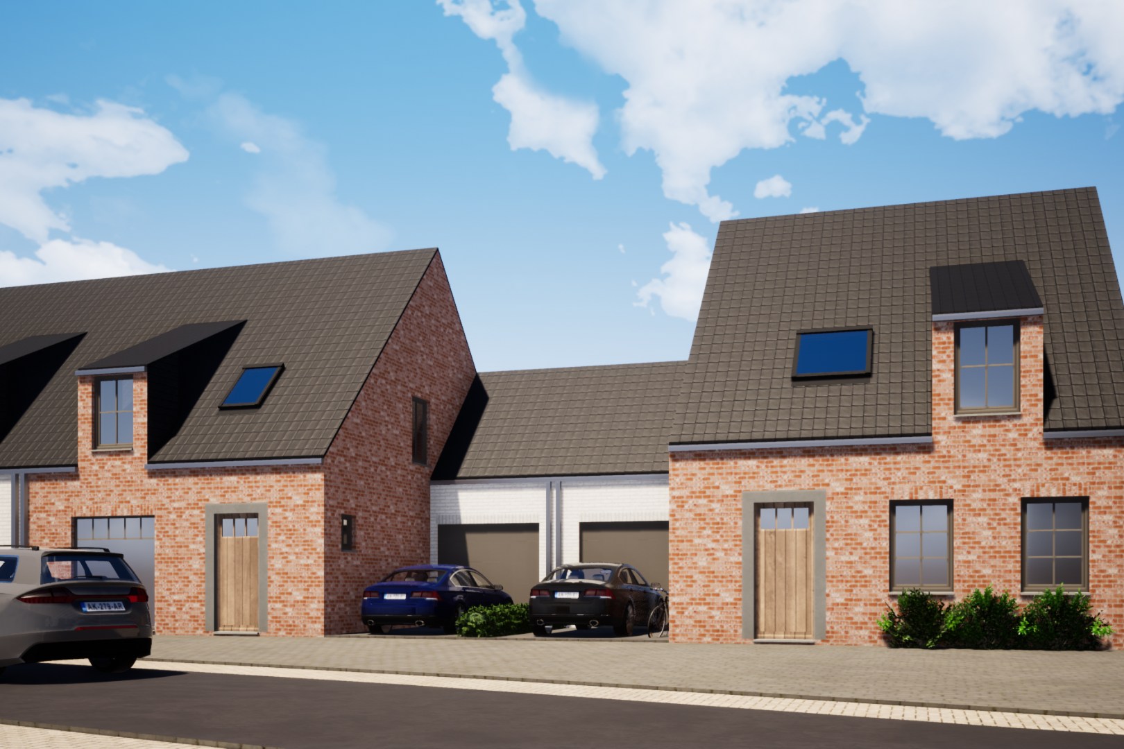 Idyllisch gelegen nieuwbouwwoningen met landelijke verzichten te Alveringem 