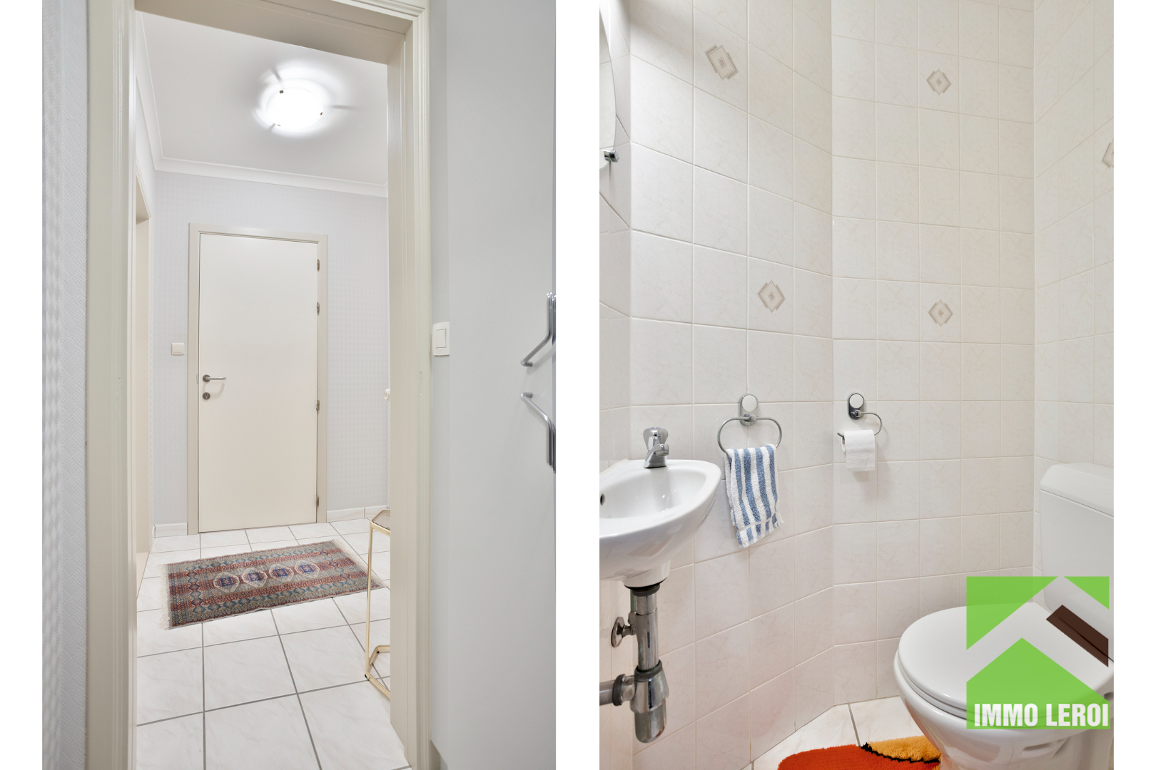 Inkomhal en apart toilet