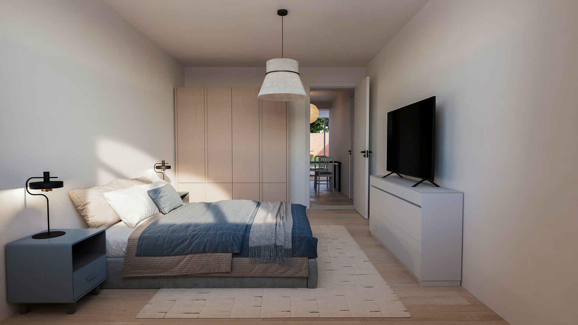 Volledig gerenoveerd en bemeubelde 1 slaapkamer-appartement met tuin in een kleinschalige residentie! 