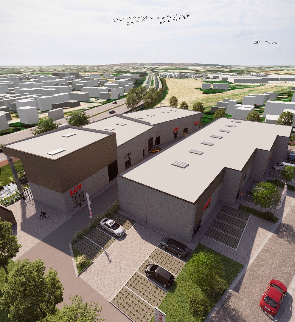 Nieuw bedrijvenpark "Stijn Streuvels" met KMO-units op topligging in Waregem 