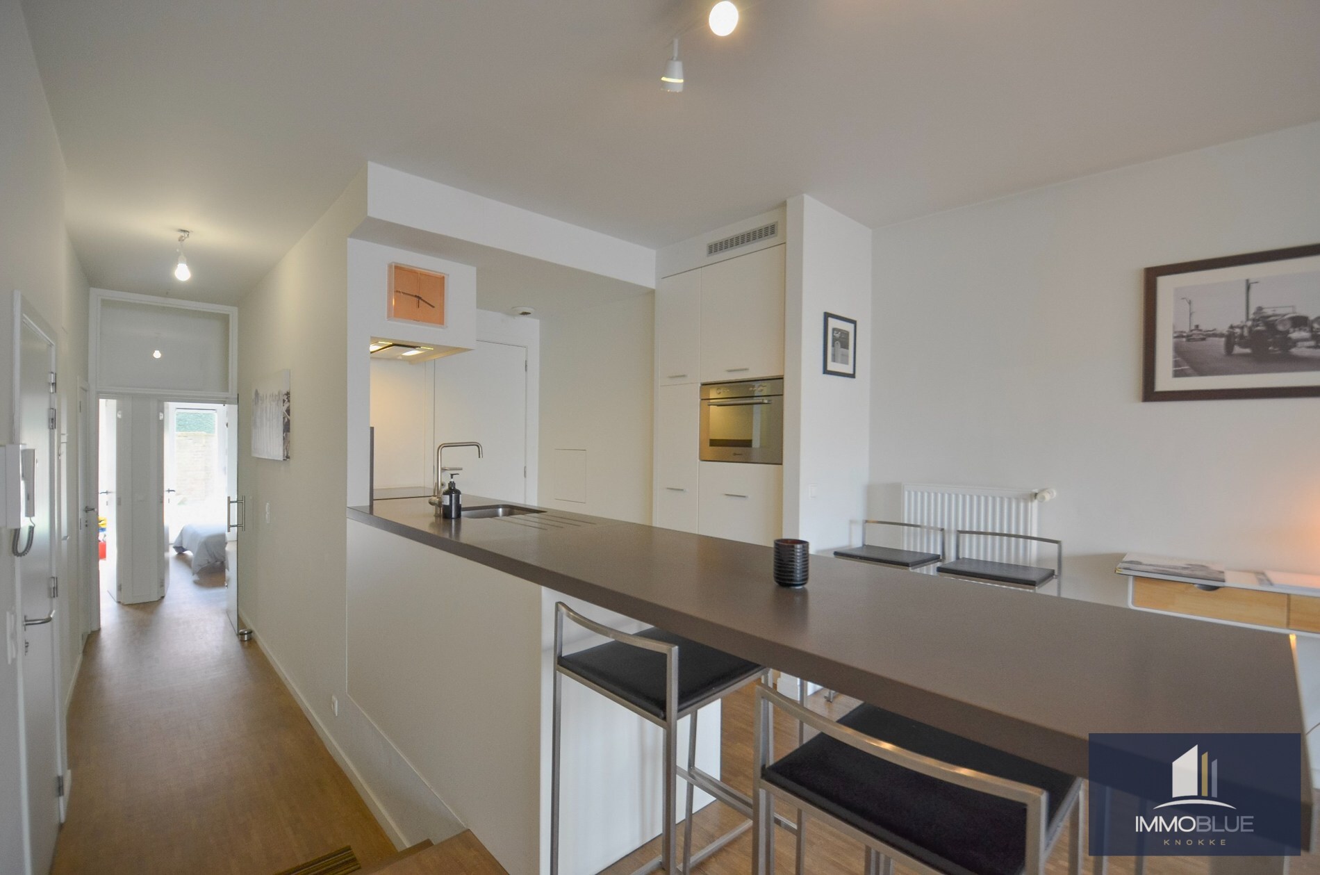 Appartement avec jardin situé au calme, à proximité de l’Avenue du Zoute. 