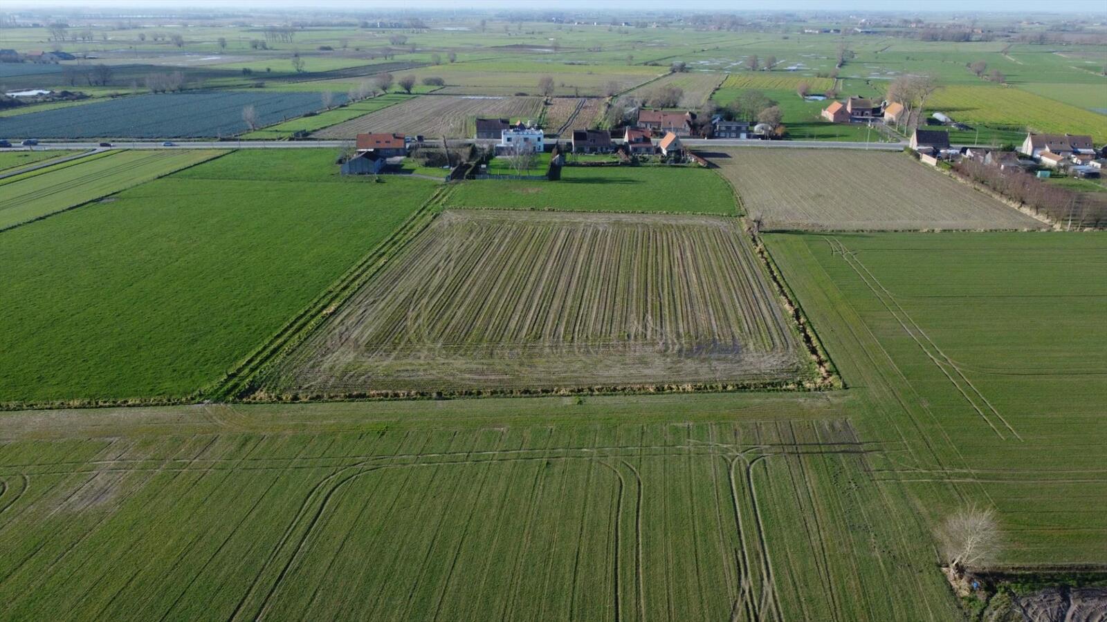 Perceel bouwland van 87a90ca gelegen nabij de Woumenweg. 